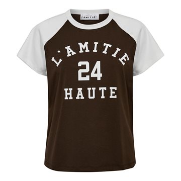 Haute L ' Amitié - Neckline College Tee - Mocca